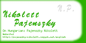 nikolett pajenszky business card